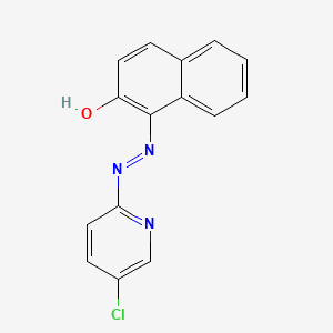 Chemical structure of 2-Naphthalenol, 1-[(5-chloro-2-pyridinyl)azo]-