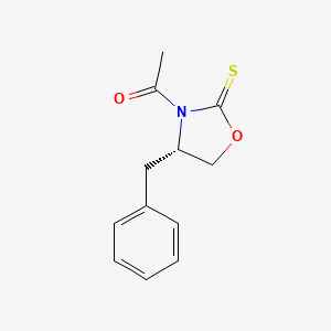Chemical structure of (S)-1-(4-Benzyl-2-thioxooxazolidin-3-yl)ethanone