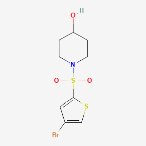 Chemical structure of 1-[(4-Bromo-2-thienyl)sulfonyl]piperidin-4-ol
