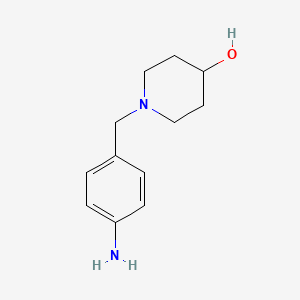 Chemical structure of 1-[(4-Aminophenyl)methyl]piperidin-4-ol