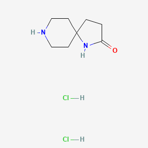 Chemical structure of 1,8-diazaspiro[4.5]decan-2-one dihydrochloride
