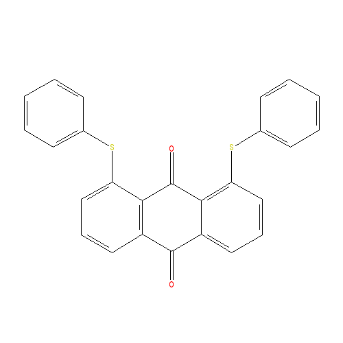 Chemical structure of 1,8-Bis(phenylthio)-9,10-anthracenedione