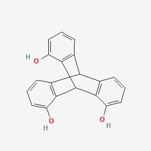 Chemical structure of 1,8,13-Trihydroxytriptycene