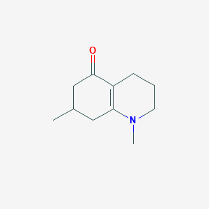 Chemical structure of 1,7-Dimethyl-2,3,4,6,7,8-hexahydroquinolin-5(1H)-one