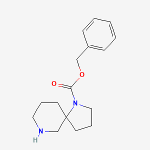 Chemical structure of Benzyl 1,7-diazaspiro[4.5]decane-1-carboxylate