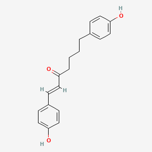 Chemical structure of 1,7-Bis(4-hydroxyphenyl)hept-1-en-3-one