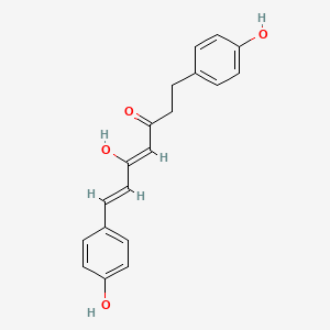 Chemical structure of 1,7-Bis(4-hydroxyphenyl)-3-hydroxy-1,3-heptadien-5-one