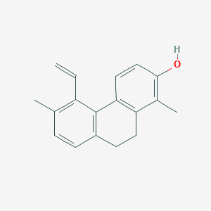 Chemical structure of 1,6-Dimethyl-5-vinyl-9,10-dihydrophenanthren-2-ol