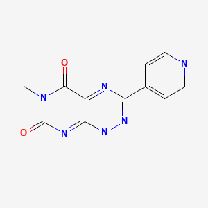 Chemical structure of 1,6-Dimethyl-3-(pyridin-4-yl)pyrimido[5,4-e][1,2,4]triazine-5,7(1H,6H)-dione