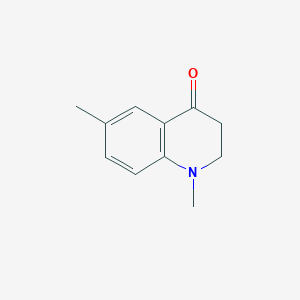 Chemical structure of 1,6-Dimethyl-2,3-dihydroquinolin-4(1H)-one