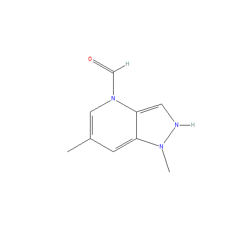 Chemical structure of 1,6-Dimethyl-1H-pyrazolo[3,4-b]pyridine-4-carbaldehyde