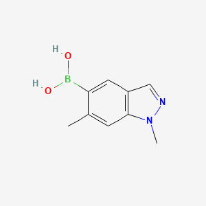 Chemical structure of 1,6-Dimethyl-1h-indazole-5-boronic acid