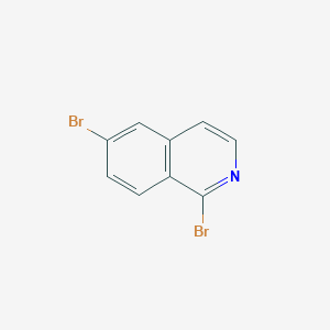 Chemical structure of 1,6-dibromoisoquinoline