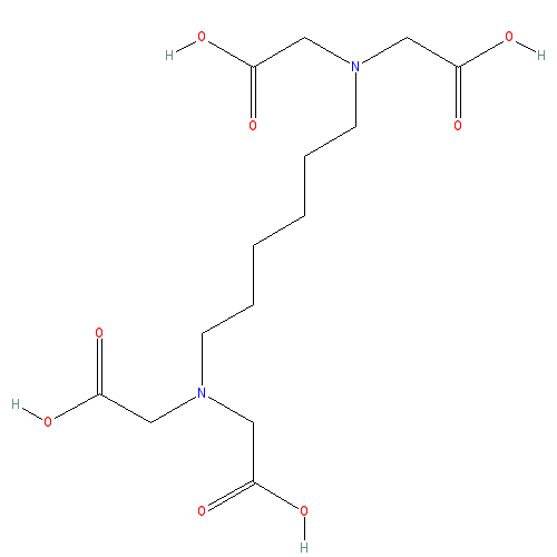 Chemical structure of Hexamethylenediaminetetraacetic acid