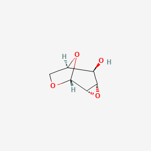 Chemical structure of 1,6:2,3-Dianhydro-beta-D-mannopyranose
