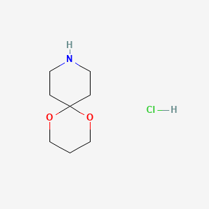 Chemical structure of 1,5-Dioxa-9-azaspiro[5.5]undecane, hydrochloride