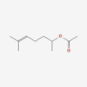 Chemical structure of 1,5-dimethylhex-4-enyl acetate