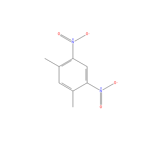 Chemical structure of m-Xylene, 4,6-dinitro-