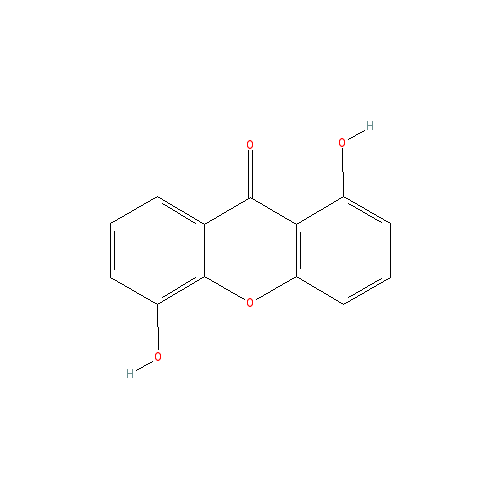 Chemical structure of 1,5-Dihydroxyxanthone