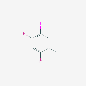 Chemical structure of 1,5-Difluoro-2-iodo-4-methylbenzene