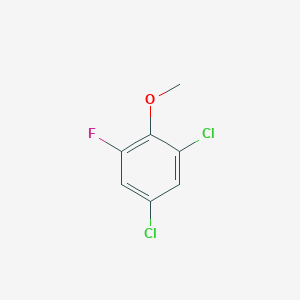 Chemical structure of 1,5-dichloro-3-fluoro-2-methoxybenzene