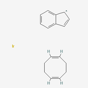 Chemical structure of 1,5-Cyclooctadiene(η5-indenyl)iridium(I)