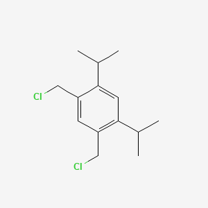 Chemical structure of 1,5-bis(chloromethyl)-2,4-di(propan-2-yl)benzene
