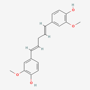 Chemical structure of 1,5-Bis(4-hydroxy-3-methoxyphenyl)penta-1,4-diene