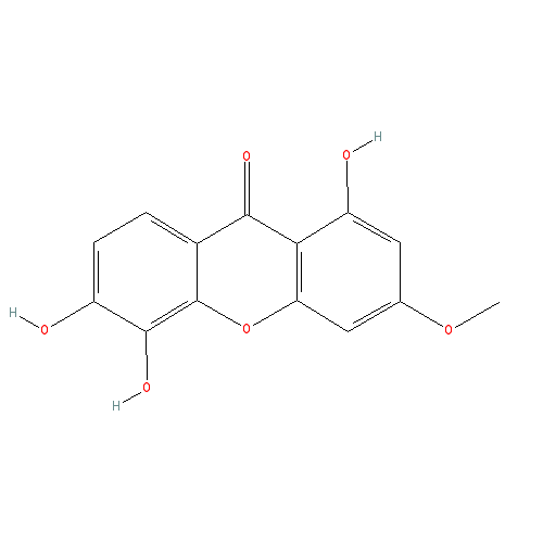 Chemical structure of 1,5,6-Trihydroxy-3-methoxyxanthone