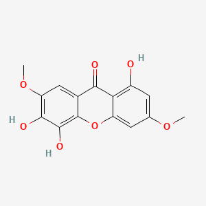 Chemical structure of 1,5,6-Trihydroxy-3,7-dimethoxyxanthone