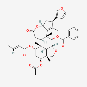 Chemical structure of 1,4-Phenylene bis(4-((6-(acryloyloxy)-3-methylhexyl)oxy)benzoate)