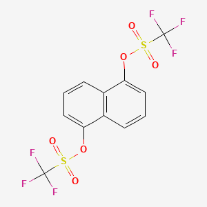 Chemical structure of 1,4-Naphthalenebis(trifluoromethanesulfonate)