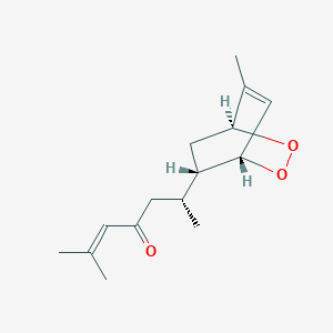 Chemical structure of 1,4-Epidioxybisabola-2,10-dien-9-one