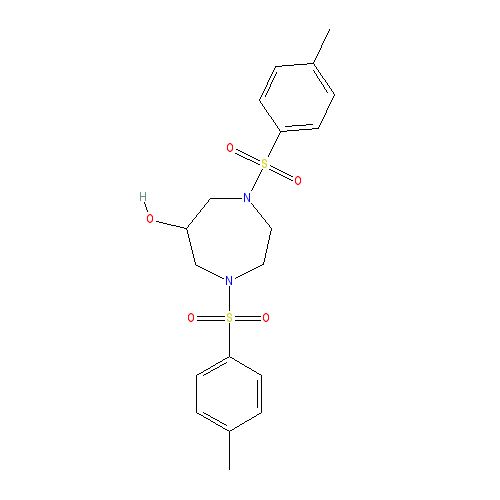 Chemical structure of 1,4-Ditosyl-1,4-diazepan-6-ol