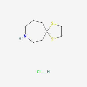 Chemical structure of 1,4-Dithia-8-azaspiro[4.6]undecane hydrochloride