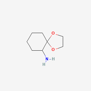 Chemical structure of 1,4-dioxaspiro[4.5]decan-6-amine