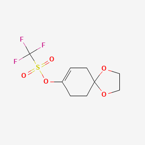 Chemical structure of 1,4-Dioxaspiro[4.5]dec-7-en-8-yl trifluoromethanesulfonate