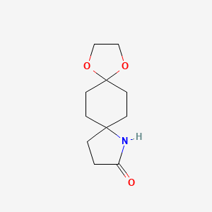 Chemical structure of 1,4-Dioxa-9-Azadispiro[4.2.4.2]Tetradecan-10-One