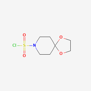 Chemical structure of 1,4-dioxa-8-azaspiro[4.5]decane-8-sulfonyl chloride