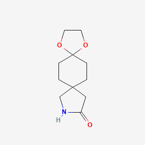 Chemical structure of 1,4-Dioxa-10-azadispiro[4.2.4.2]tetradecan-11-one
