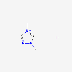 Chemical structure of 1,4-Dimethyl-1,2,4-triazolium Iodide
