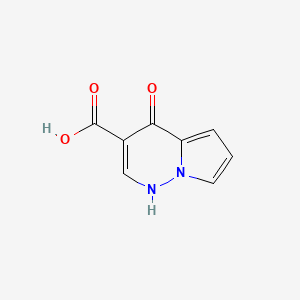 Chemical structure of 1,4-dihydro-4-oxopyrrolo[1,2-b]pyridazine-3-carboxylicacid