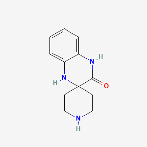 Chemical structure of 1',4'-dihydro-3'H-spiro[piperidine-4,2'-quinoxalin]-3'-one