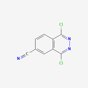 Chemical structure of 1,4-dichlorophthalazine-6-carbonitrile