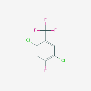 Chemical structure of 1,4-Dichloro-2-fluoro-5-(trifluoromethyl)benzene