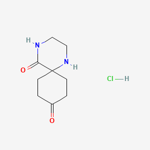 Chemical structure of 1,4-DIAZASPIRO[5.5]UNDECANE-5,9-DIONE HCL