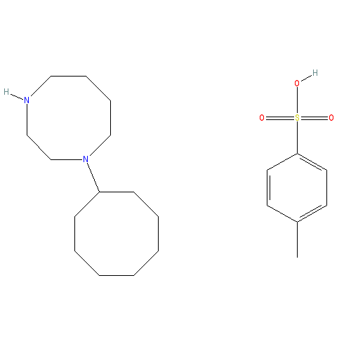 Chemical structure of 1,4-Diazabicyclo[2.2.2]octane 4-methylbenzenesulfonate