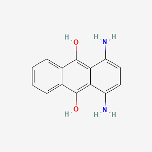 Chemical structure of 1,4-Diaminoanthracene-9,10-diol