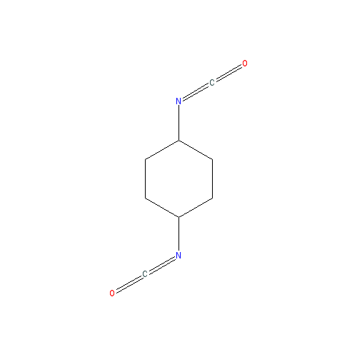Chemical structure of 1,4-Cyclohexane diisocyanate