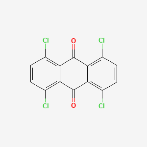 Chemical structure of 1,4,5,8-Tetrachloroanthraquinone